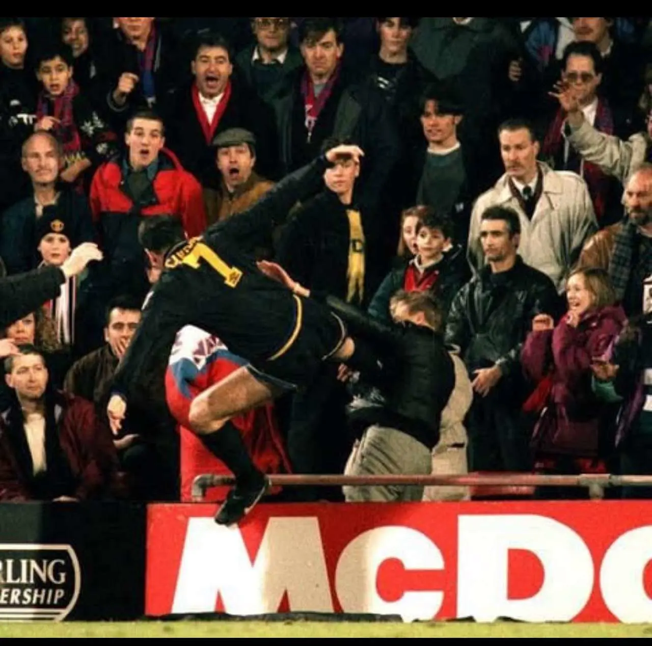 Eric Cantona kicks a nazi in…