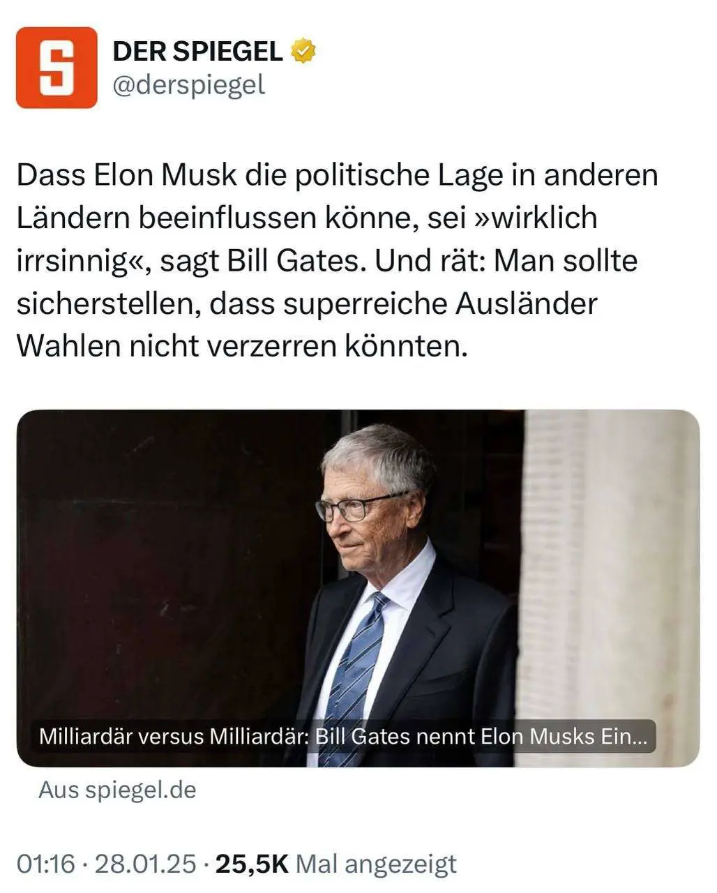 König Gates hat gesprochen